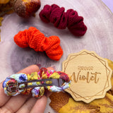 Autumn Blooms Scrunchie Clip Set