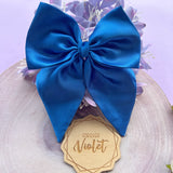 Royal Blue Satin Power Bow