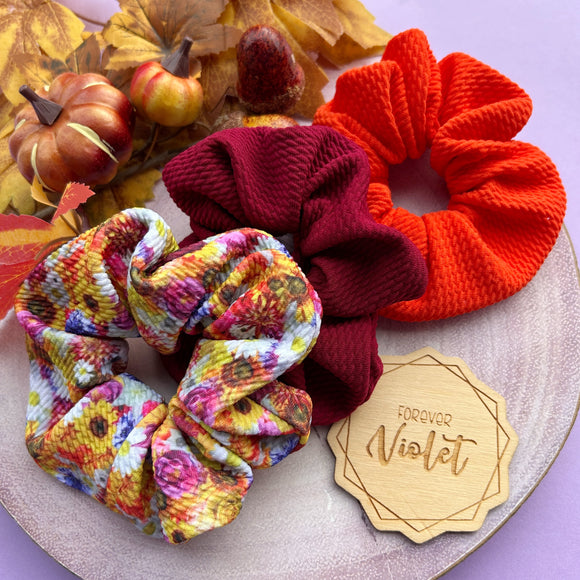 Autumn Blooms Scrunchie Collection