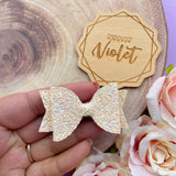 Vanilla Glitter Mini Bows