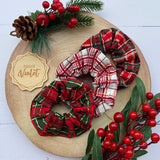 Christmas Tartan Scrunchies