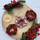 Christmas Tartan Scrunchies